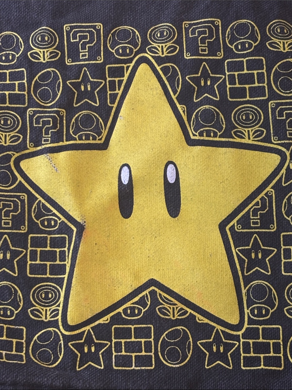 Nintendo Club Yellow Star Super Mario Canvas Messenger Bag - Picture 2 of 4